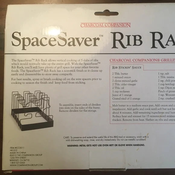 Non Stick Rib Grilling Rack - Picture 2 of 5